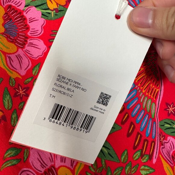 NWT Sezane x Farm Rio collab - Pippa Dress - floral/tropical/bird print - size M - Picture 9 of 17
